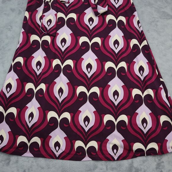 Bisou Bisou Dress Womens 4 Purple Michele Bohbot Short Sleeve Vneck Wrap Style - Picture 14 of 16